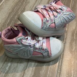 Wonder Nation Pink and Glitter Winged Sneakers